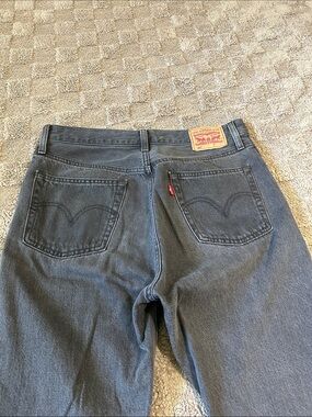Levi’s 501 Original Cropped Button Fly Gray Jeans Frayed Hem W28 L26